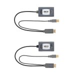 Tripp-Lite B127U-111-PDPD 1-Port DisplayPort over Cat6 Extender Kit, Pigtail Transmitter/Receiver, 4K 60 Hz, HDR, 4:4:4, 230 ft. (70.1 m), TAA (2)