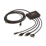 Tripp-Lite B321-4X1-HDVC 4-Port Presentation Adapter 4K 60 Hz (4:4:4) HDMI DP USB-C and 1080p VGA to HDMI Built-In Cables TAA (0)