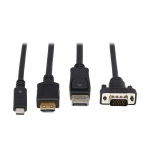 Tripp-Lite B321-4X1-HDVC 4-Port Presentation Adapter 4K 60 Hz (4:4:4) HDMI DP USB-C and 1080p VGA to HDMI Built-In Cables TAA (2)