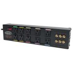 Tripp-Lite HT10DBS Isobar 10-Outlet Home/Business Theater Surge Protector, 8 ft. Cord with Right-Angle Plug, 3840 Joules, LEDs, Metal Housing (0)