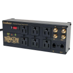 Tripp-Lite ISOBAR6DBS Isobar 6-Outlet Surge Protector, 6 ft. Cord with Right-Angle Plug, 3330 Joules, Diagnostic LEDs, Tel/Coax/Modem, Metal (0)