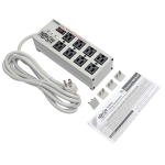 Tripp-Lite ISOBAR8 ULTRA Isobar 8-Outlet Surge Protector 12 ft. Cord with Right-Angle Plug 3840 Joules Diagnostic LEDs Metal Housing (4)