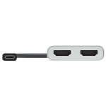 Tripp-Lite MTB3-002-HD Dual-Monitor Thunderbolt 3 to HDMI Adapter (M/2xF) - 4K 60 Hz 4:4:4 Silver (1)