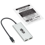 Tripp-Lite MTB3-002-HD Dual-Monitor Thunderbolt 3 to HDMI Adapter (M/2xF) - 4K 60 Hz 4:4:4 Silver (2)