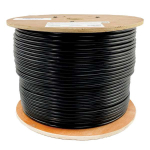 Tripp-Lite N228-01K-BK Cat6/Cat6e 600 MHz Solid-Core Direct-Burial Outdoor-Rated UTP Bulk Ethernet Cable - Black, 1,000 ft. (304.8 m) (3)