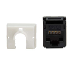 Tripp-Lite N238-010-BK-6A Cat6 Keystone Jack 4PPoE Compliant 110/Krone 568A/B RJ45 Ethernet Black TAA (1)