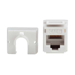 Tripp-Lite N238-010-WH-6A Cat6 Keystone Jack 4PPoE Compliant 110/Krone 568A/B RJ45 Ethernet White TAA (1)