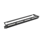 Tripp-Lite N252-024-6A 24-Port 1U Rack-Mount Cat6a 110 Patch Panel with Cable Management Bar 110 Punchdown RJ45 TAA (1)