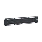 Tripp-Lite N252-P48 48-Port Cat6 Patch Panel 4PPoE Compliant 110/Krone 568A/B RJ45 Ethernet 2U Rack-Mount Black TAA (0)