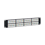 Tripp-Lite N252-P48 48-Port Cat6 Patch Panel 4PPoE Compliant 110/Krone 568A/B RJ45 Ethernet 2U Rack-Mount Black TAA (1)