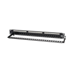 Tripp-Lite N254-024 24-Port 1U Rack-Mount Cat6/Cat5 Feedthrough Patch Panel RJ45 Ethernet TAA (1)