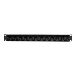 Tripp-Lite N254-024-OF 24-Port 1U Rack-Mount Cat5e/6 Offset Feed-Through Patch Panel with Cable Management Bar RJ45 Ethernet TAA (1)
