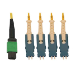 Tripp-Lite N390-03M-4S-AP Singlemode 9/125 OS2 Breakout Fiber Optic Cable (12F MTP/MPO-APC to 4x Duplex SN-UPC F/M) LSZH Yellow 3 m (9.8 ft.) (2)