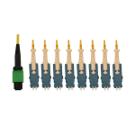 Tripp-Lite N390-03M-8S-AP Singlemode 9/125 OS2 Breakout Fiber Optic Cable (16F MTP/MPO-APC to 8x Duplex SN-UPC F/M) LSZH Yellow 3 m (9.8 ft.) (2)