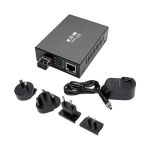 Tripp-Lite N785-INT-LC-MM Gigabit Multimode Fiber to Ethernet Media Converter 10/100/1000 LC International Power Supply 850 nm 550 m (1804.46 ft.) (3)