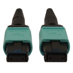 Tripp-Lite N844B-02M-12-P 40/100/400G Multimode 50/125 OM3 Fiber Optic Cable (12F MTP/MPO-PC F/F), LSZH, Aqua, 2 m (6.6 ft.) (2)