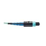Tripp-Lite N846-02M-24-P 100G MTP/MPO Multimode OM3 Plenum-Rated Fiber Optic Cable (CXP), 24 Fiber, 100GBASE-SR10, Push/Pull Tabs, Aqua, 2 m (1)