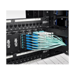 Tripp-Lite N846-02M-24-P 100G MTP/MPO Multimode OM3 Plenum-Rated Fiber Optic Cable (CXP), 24 Fiber, 100GBASE-SR10, Push/Pull Tabs, Aqua, 2 m (2)