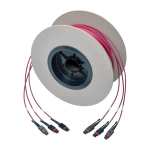 Tripp-Lite N858-61M-3X8-MG MTP/MPO Multimode Base-8 Trunk Cable, 24-Strand, OM4 Plenum-Rated (3xF/3xF), Push/Pull Tab, Magenta, 61 m (200 ft.) (1)