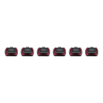 Tripp-Lite N858-61M-3X8-MG MTP/MPO Multimode Base-8 Trunk Cable, 24-Strand, OM4 Plenum-Rated (3xF/3xF), Push/Pull Tab, Magenta, 61 m (200 ft.) (5)