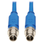 Tripp-Lite NM12-601-05M-BL M12 X-Code Cat6 1G UTP CMR-LP Ethernet Cable (M/M), IP68, PoE, Blue, 5 m (16.4 ft.), TAA (0)
