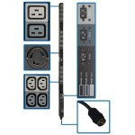 Tripp-Lite PDU3V6H50A 14.4kW 208V 3-Phase Basic PDU 45 Outlets (36 C13 and 3 C19 and 3 L6-30R) Hubbell 50A CS8365C Input 6 ft. Cord 70 in. 0U TAA (0)