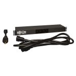 Tripp-Lite PDUH20DV 1.6-3.8kW Single-Phase 100-240V Basic PDU 14 Outlets (12 C13 and 2 C19) C20 with L6-20P Adapter 12 ft. (3.66 m) Cord 1U Rack-Mount (2)