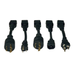 Tripp-Lite PDUNV 1.9-3.8kW Single-Phase 120-240V Basic PDU 14 Outlets (12 C13 and 2 C19) C20 with 5 Adapters 10 ft. (3.05 m) Cord 1U Rack-Mount (1)
