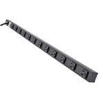 Tripp-Lite PS3612B 12-Outlet Vertical Power Strip, 120V, 15A, NEMA 5-15P, 15 ft. (4.57 m) Cord, 36 in., Black Housing (0)