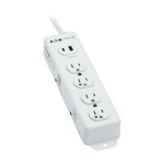 Tripp-Lite PS-415-HGUSB Safe-IT UL 1363 Medical-Grade Power Strip 4 Hospital-Grade Outlets USB Charging Safety Covers Antimicrobial 15 ft. Cord (0)