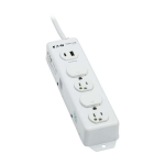 Tripp-Lite PS-415-HGUSB Safe-IT UL 1363 Medical-Grade Power Strip 4 Hospital-Grade Outlets USB Charging Safety Covers Antimicrobial 15 ft. Cord (1)