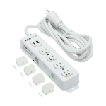 Tripp-Lite PS-415-HGUSB Safe-IT UL 1363 Medical-Grade Power Strip 4 Hospital-Grade Outlets USB Charging Safety Covers Antimicrobial 15 ft. Cord (3)