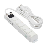 Tripp-Lite PS-615-HG-OEMLM Safe-IT UL 1363A Medical-Grade Power Strip for Patient Care Vicinities 6 Hospital-Grade Outlets Safety Covers 15 ft.(4.6 m) (3)