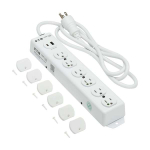 Tripp-Lite PS-615-HGUSB Safe-IT UL 1363 Medical-Grade Power Strip 6 Hospital-Grade Outlets USB Charging Safety Covers Antimicrobial 15 ft. Cord (3)