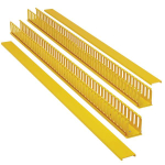 Tripp-Lite SRCABLEDUCTVRTF Vertical Cable Manager Finger Duct with Cover Yellow 6 ft. (1.8 m) (2)