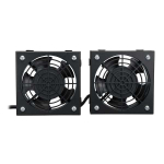 Tripp-Lite SRXFANWM SmartRack Wall-Mount Roof Fan Kit - Dual 230V High-Performance Fans, 210 CFM, 3 ft. (0.91 m) Cord, C14 Input (2)