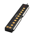 Tripp-Lite TLP1010USB Protect It! 10-Outlet Surge Protector with Swivel Light Bars - 5-15R Outlets, 2 USB Ports, 10 ft. (3 m) Cord, 4500 Joules, Black (4)