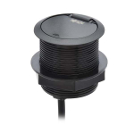 Tripp-Lite TLP12POAM Protect It! In-Desktop Power Grommet - NEMA 5-15P, 2x USB-A Charging, Surge Protection, 10 ft. Cord, Antimicrobial, Black (4)