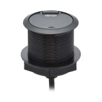 Tripp-Lite TLP12POAM Protect It! In-Desktop Power Grommet - NEMA 5-15P, 2x USB-A Charging, Surge Protection, 10 ft. Cord, Antimicrobial, Black (5)