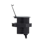 Tripp-Lite TLP12POAM Protect It! In-Desktop Power Grommet - NEMA 5-15P, 2x USB-A Charging, Surge Protection, 10 ft. Cord, Antimicrobial, Black (8)