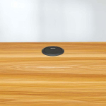 Tripp-Lite TLP12POAM Protect It! In-Desktop Power Grommet - NEMA 5-15P, 2x USB-A Charging, Surge Protection, 10 ft. Cord, Antimicrobial, Black (14)