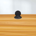 Tripp-Lite TLP12POAM Protect It! In-Desktop Power Grommet - NEMA 5-15P, 2x USB-A Charging, Surge Protection, 10 ft. Cord, Antimicrobial, Black (15)