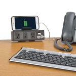 Tripp-Lite TLP310USBC Protect It! 3-Outlet Surge Protector with Desk Clamp, 10 ft. Cord, 510 Joules, 2 USB Charging Ports, Black Housing (4)
