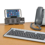 Tripp-Lite TLP310USBC Protect It! 3-Outlet Surge Protector with Desk Clamp, 10 ft. Cord, 510 Joules, 2 USB Charging Ports, Black Housing (5)