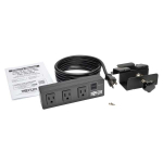 Tripp-Lite TLP310USBC Protect It! 3-Outlet Surge Protector with Desk Clamp, 10 ft. Cord, 510 Joules, 2 USB Charging Ports, Black Housing (3)