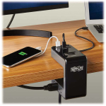 Tripp-Lite TLP648UCBAM Safe-IT 6-Outlet Clamp Surge Protector, 5-15R Outlets, 3 USB Charging Ports, 8 ft. (2.4 m) Cord, Antimicrobial Protection (9)
