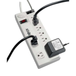 Tripp-Lite TLP806TELTAA 8-Outlet Surge Protector with DSL/Phone Line/Modem Surge Protection - 3150 Joules, 6 ft. (1.83 m) Cord, TAA (2)