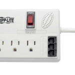Tripp-Lite TLP806TELTAA 8-Outlet Surge Protector with DSL/Phone Line/Modem Surge Protection - 3150 Joules, 6 ft. (1.83 m) Cord, TAA (3)
