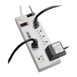 Tripp-Lite TLP808TELTAA Protect It! 8-Outlet Computer Surge Protector, 8 ft. (2.43 m) Cord, 3150 Joules, Tel/Modem/Fax Protection, TAA (1)