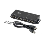 Tripp-Lite U208-004-IND 4-Port RS-422/RS-485 USB to Serial FTDI Adapter with COM Retention (USB-B to DB9 F/M) (4)